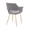 Armen Living Gigi Gray Velvet Dining Room Chair with Gold Metal Legs, PK2 LCGICHGREY - alternate 7